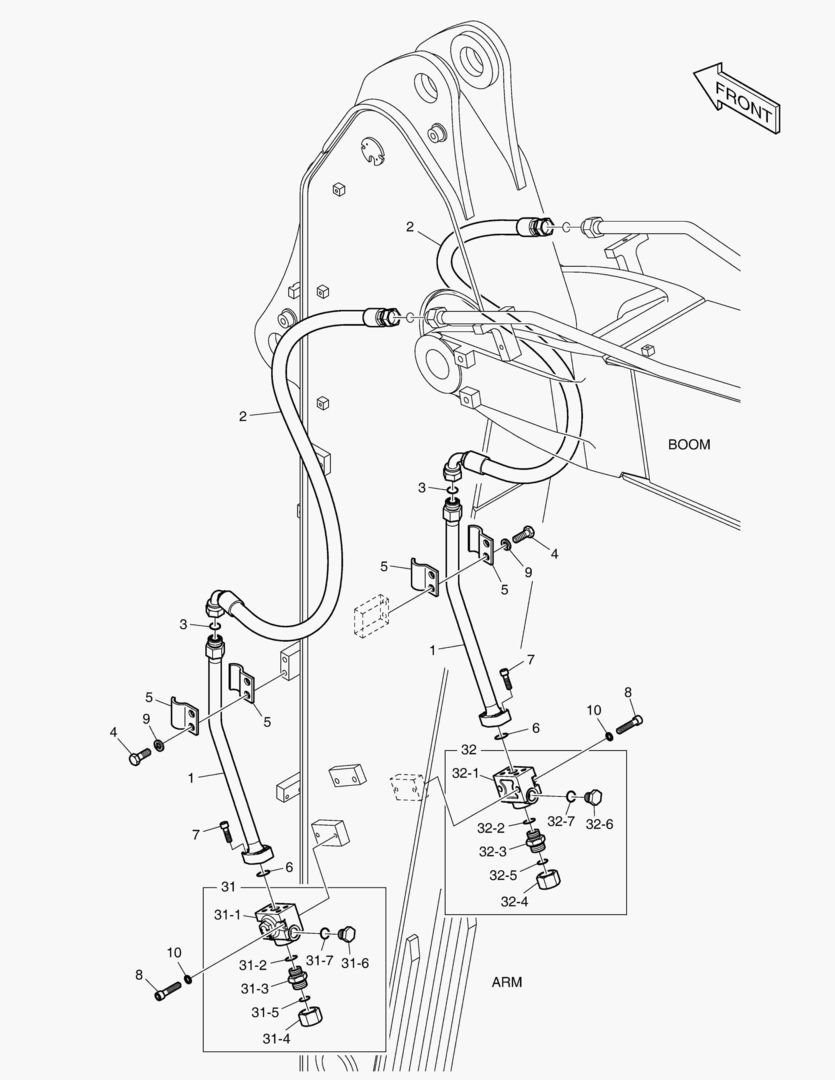 6200 ARM PIPING - ONE & TWO WAY(ARM 2.5m)