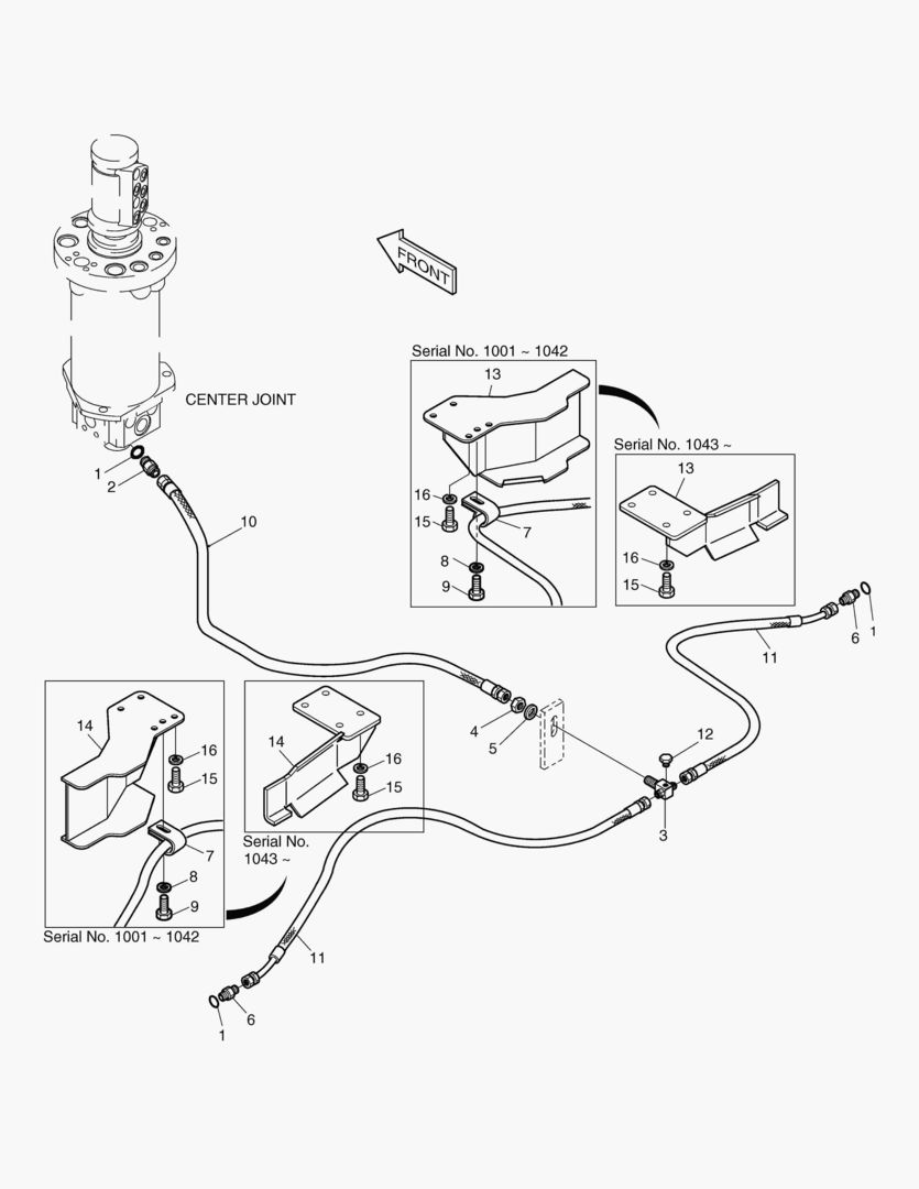 Спецтехника 2180 BRAKE PIPING(2)-REAR [1001~1313]