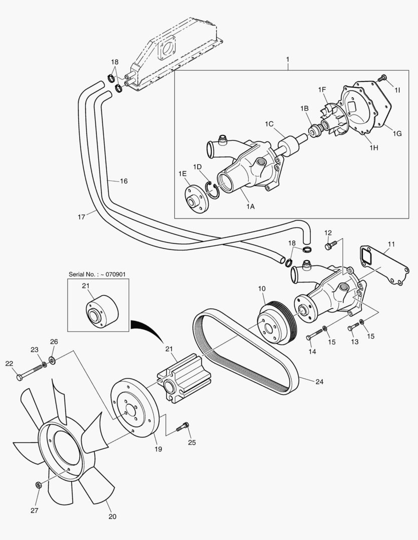 012 WATER PUMP & COOLING FAN