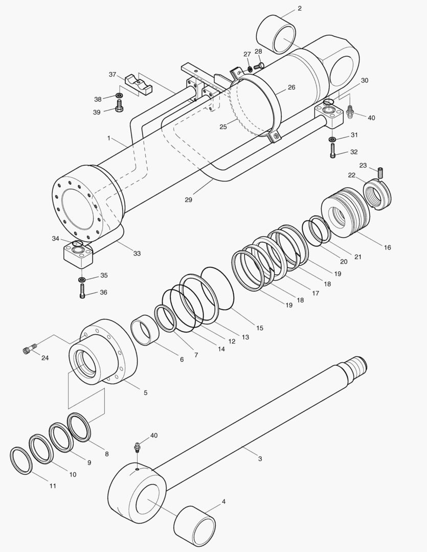 4225 BOOM CYLINDER-L.H. [1001~1009]