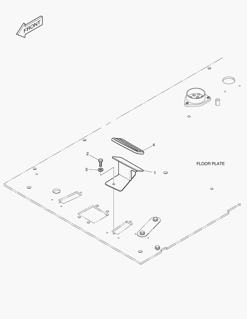 ПОДСТАВКА ДЛЯ НОГ - ЛЕВОСТОРОННИЙ