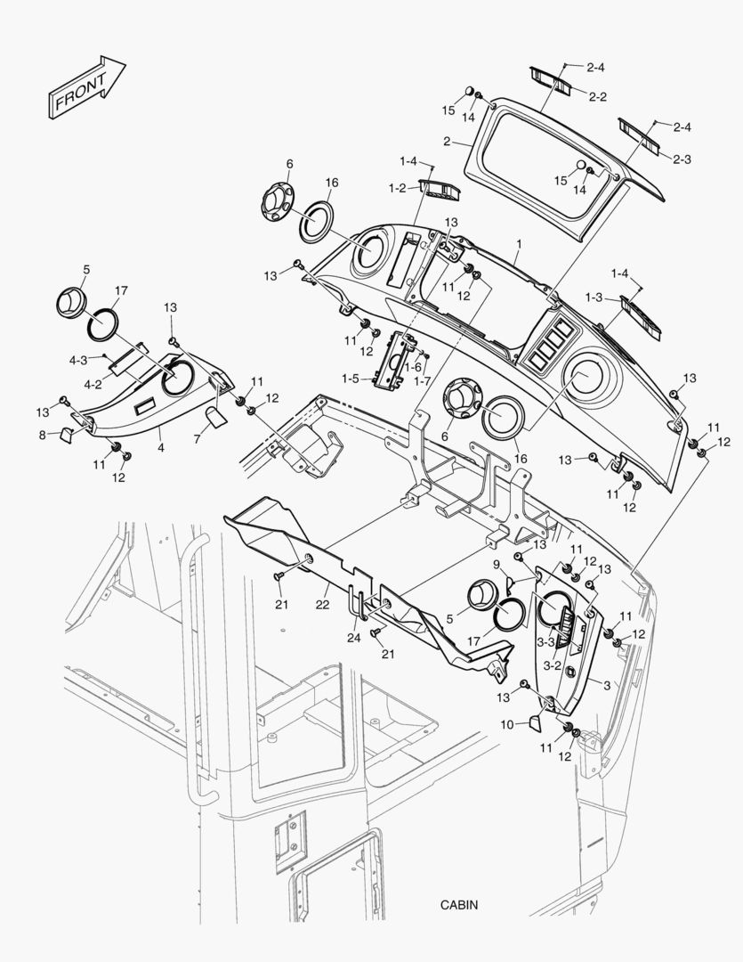 КРЫШКА В СБОРЕ - ПЕРЕДНЯЯ