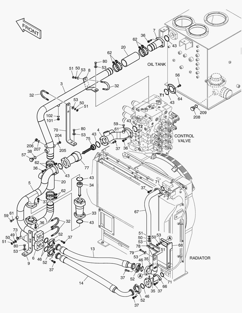 ТУБОПРОВОД МАСЛЯНОГО РАДИАТОРА(2)