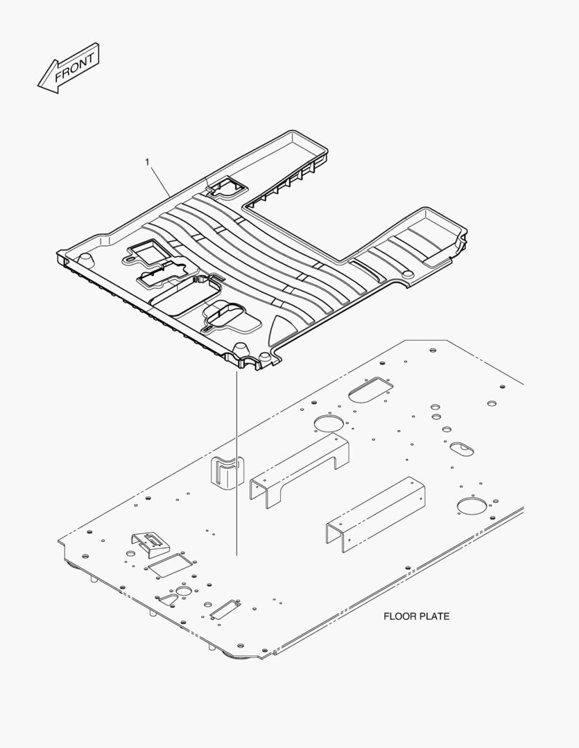КОВРИК НА ПОЛУ КУЗОВА - ШАРНИРНЫЙ