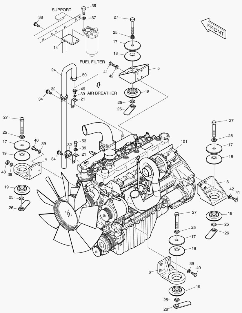 МОНТАЖ ДВИГАТЕЛЯ