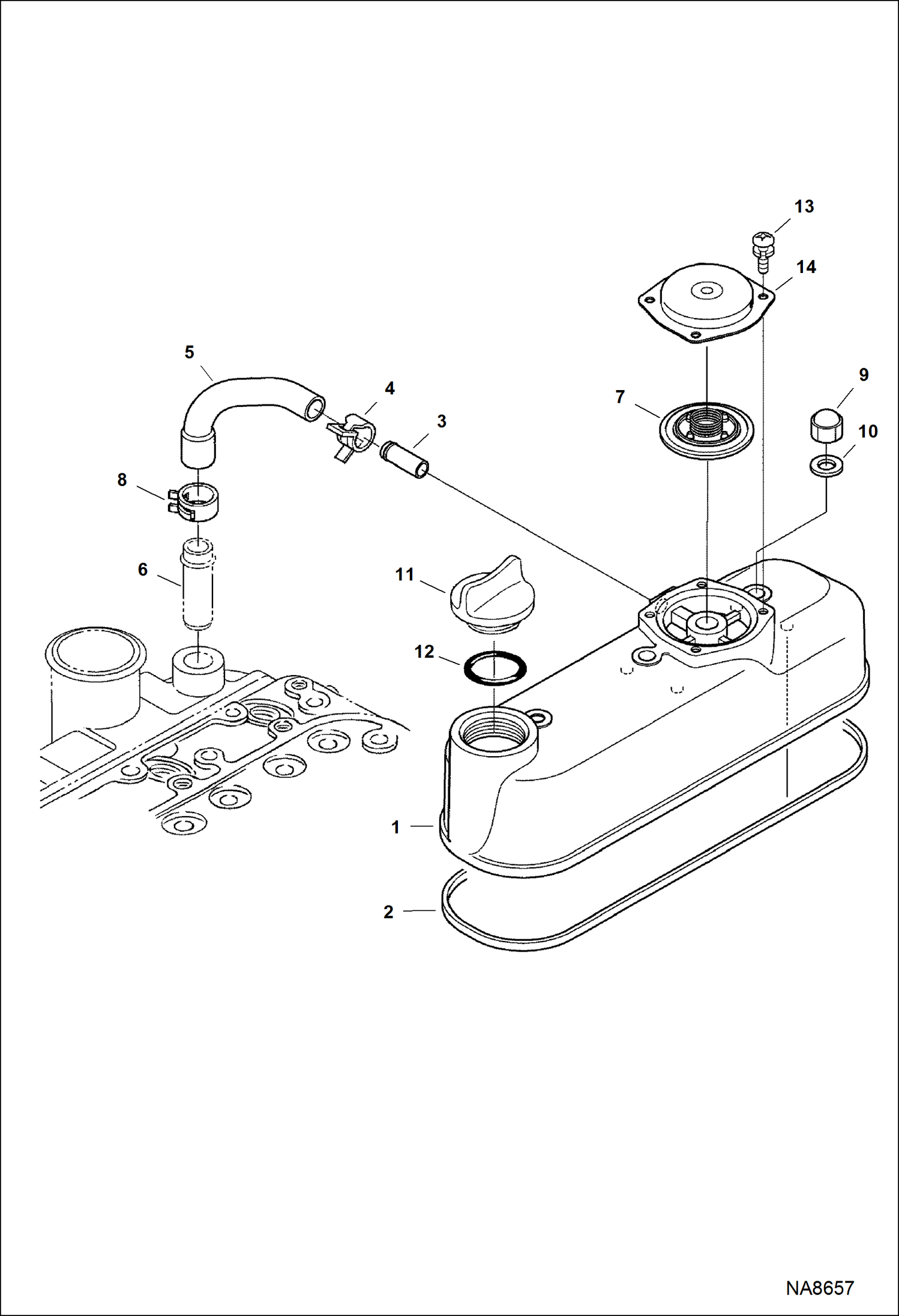 КРЫШКА КОРОМЫСЛА КЛАПАНА