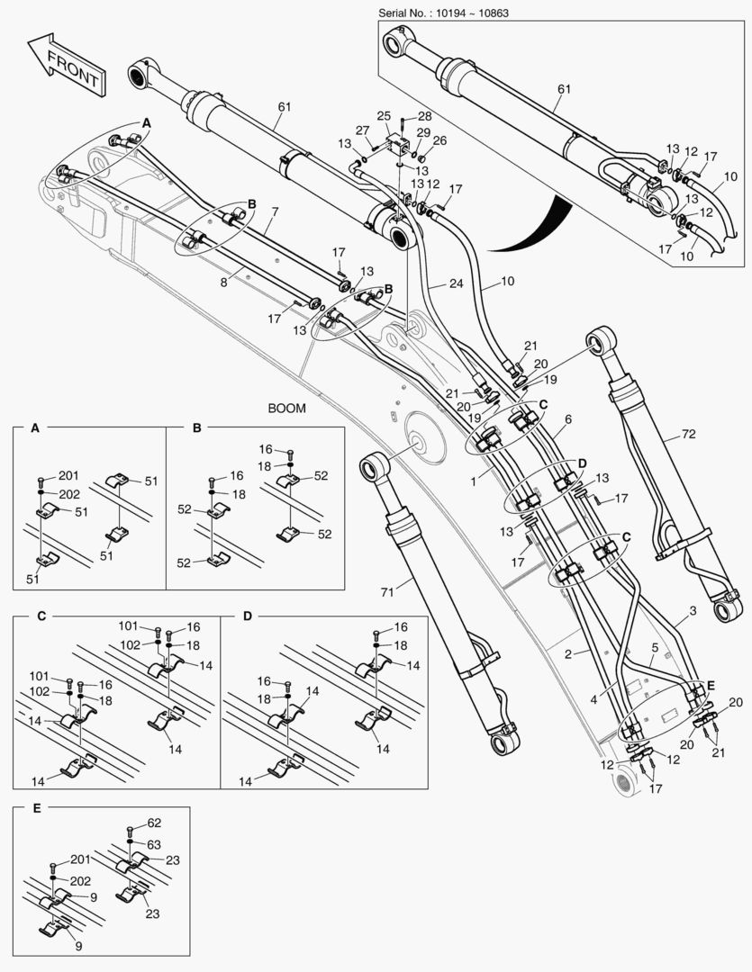6281 BOOM PIPING - 7.1m