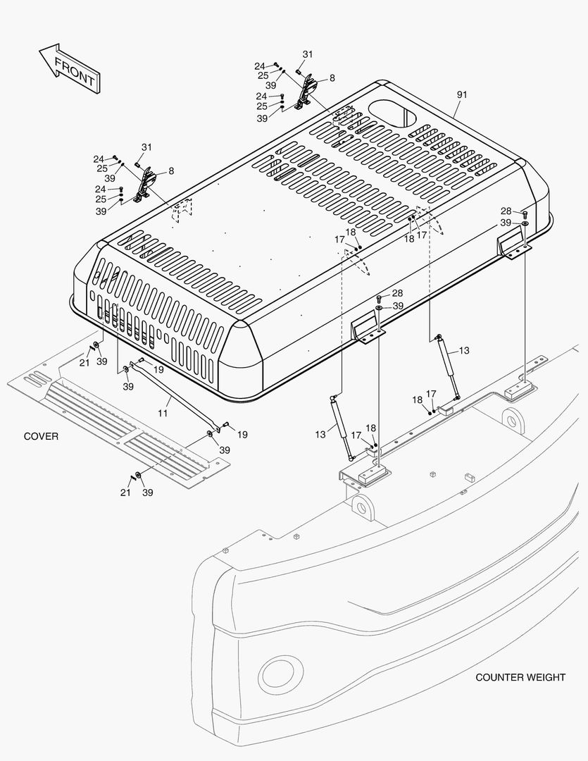 КРЫШКА ДВИГАТЕЛЯ