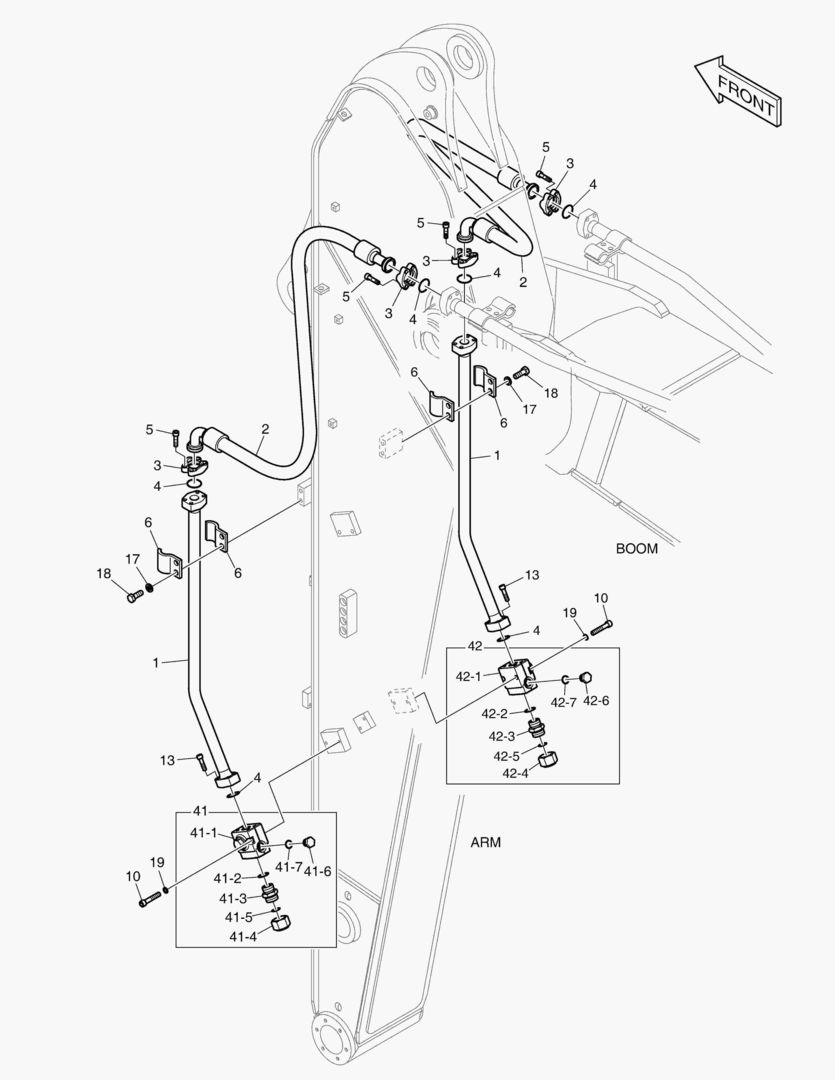 6200 ARM PIPING - ARM 2.9m(ONE & TWO WAY)