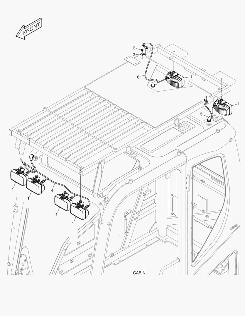 7061 WORKING LAMP - 6 LAMP(FOGS & LED)