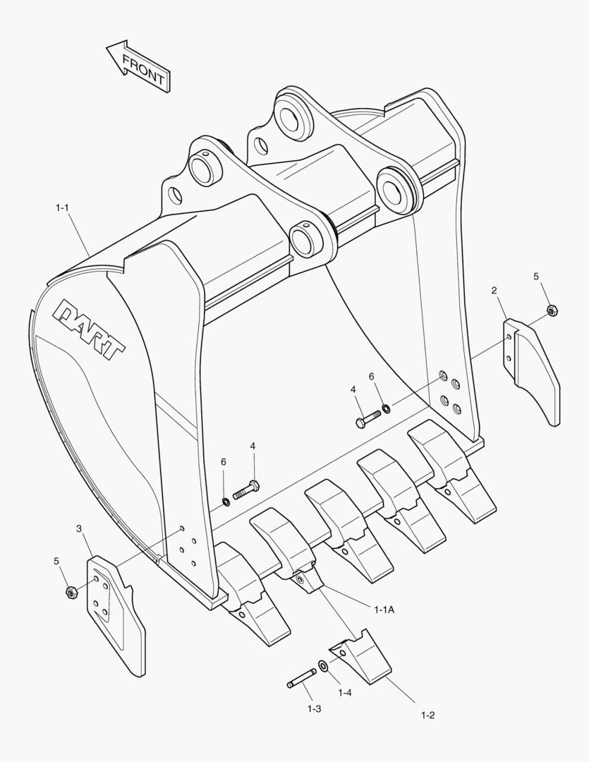 6460 BUCKET-0.48гЋҐ(36`)-SIDE PIN