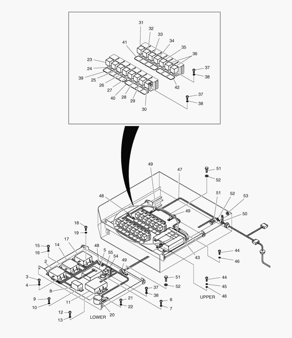 ЭЛЕКТРОШКАФ В СБОРЕ-РЫЧАГ ПЕРЕДАЧИ
