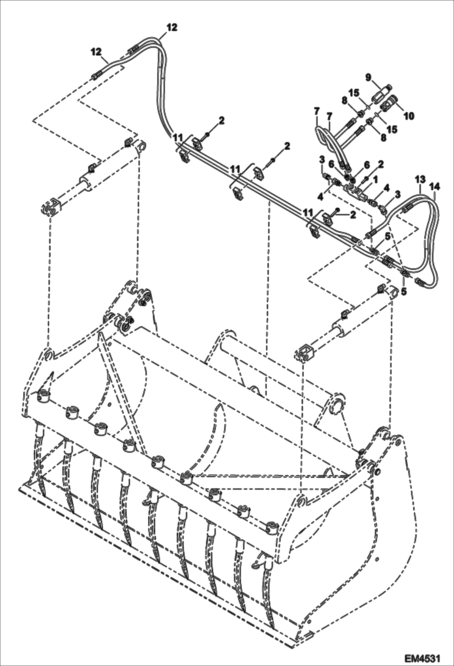 ГРЕЙФЕРНЫЙ КОВШ (ГИДРАВЛИЧЕСКАЯ СИСТЕМА)