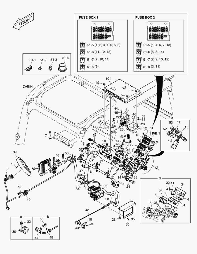 Схема ЭЛЕКТРИЧЕСКИЕ ЗАПЧАСТИ - КАБИНА