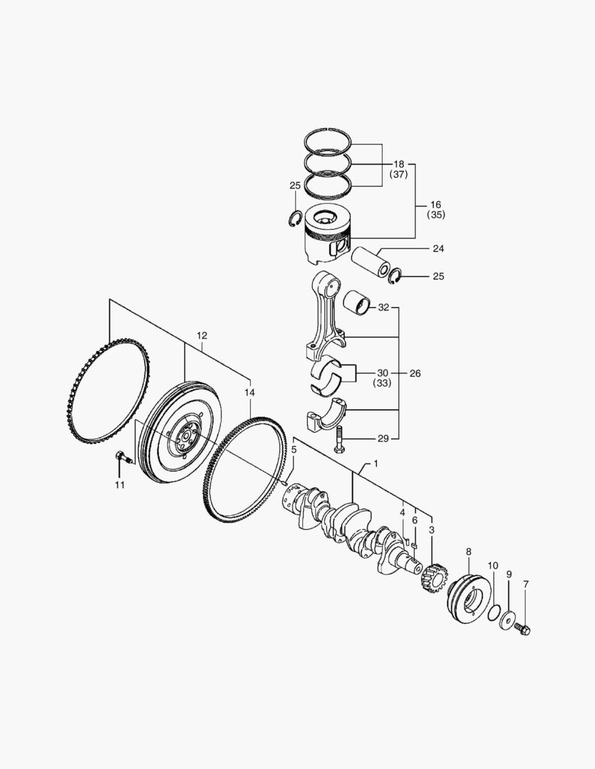 039 CRANKSHAFT & PISTON