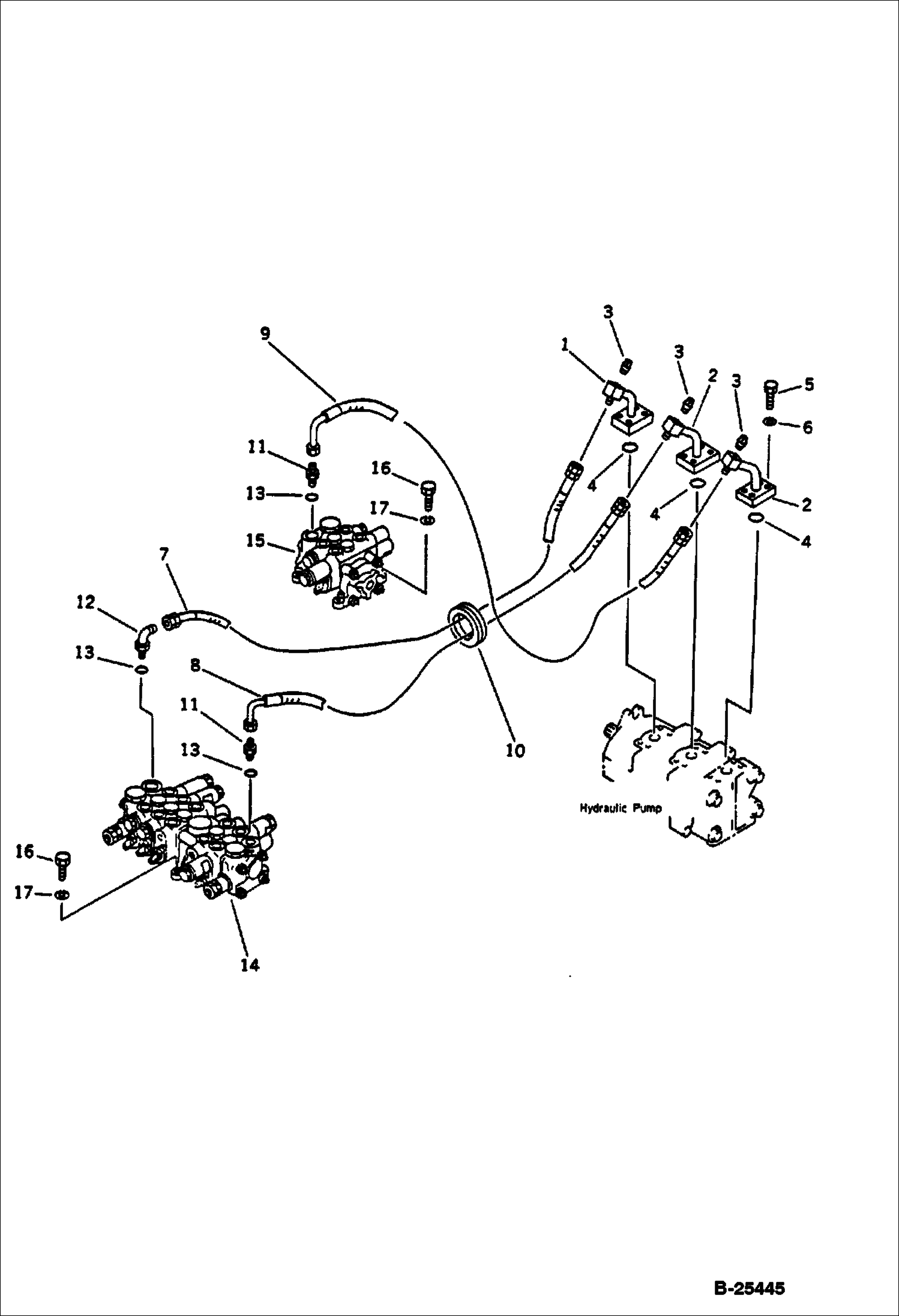 Схема ТРУБОПРОВОД ГИДРАВЛИЧЕСКОЙ СИСТЕМЫ ( ИЗ НАСОСА В КЛАПАН )