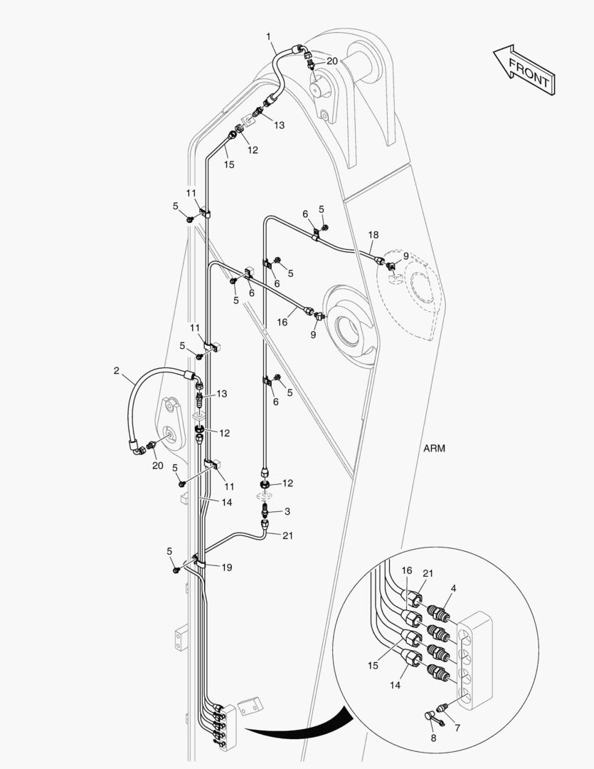 ТРУБОПРОВОД СМАЗОЧНОЙ СИСТЕМЫ - РУКОЯТЬ 3.5 м