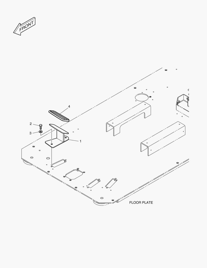 ПОДСТАВКА ДЛЯ НОГ - ПРАВОСТОРОННИЙ(СИСТЕМА ЗАЩИТЫ ПРИ ОПРОКИДЫВАНИИ)