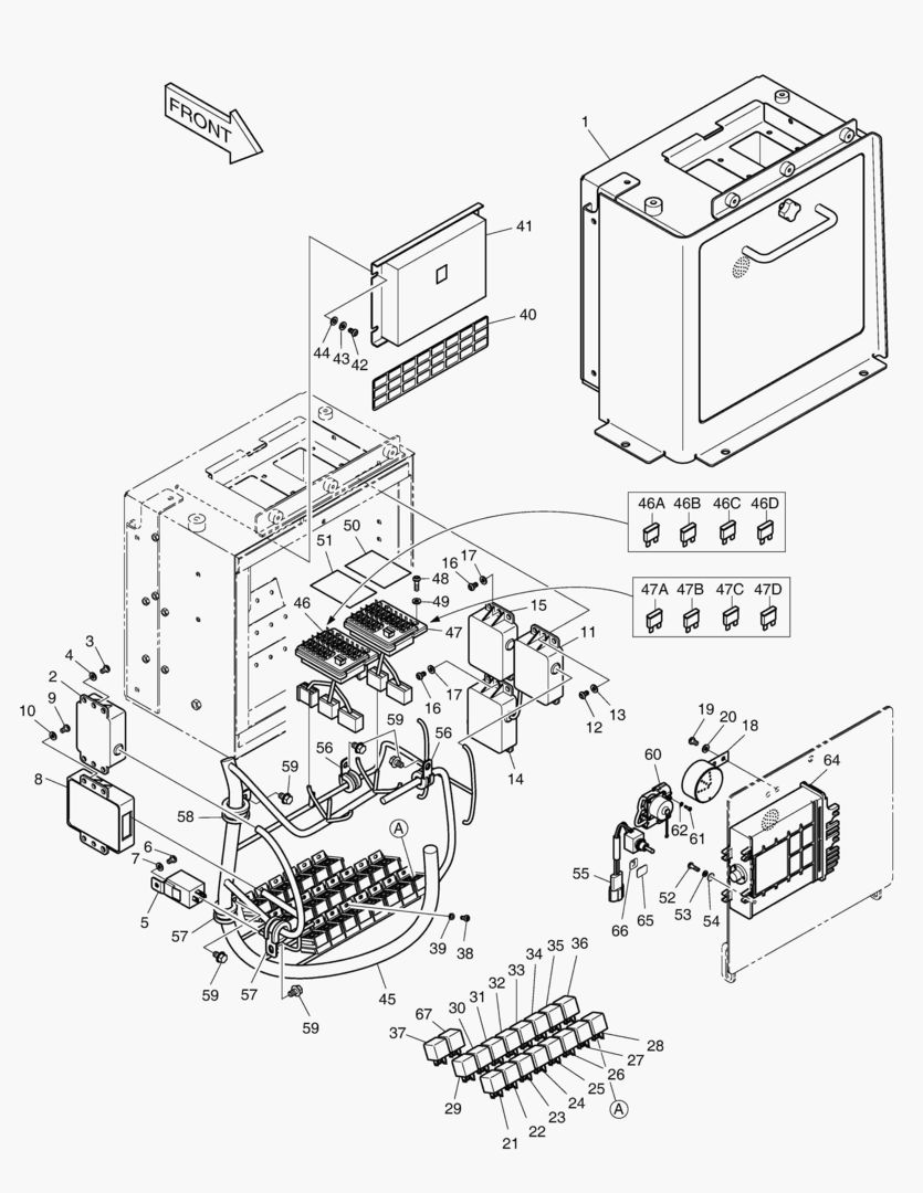 1390 ELECTRIC BOX - FNR LEVER [5001~5278]