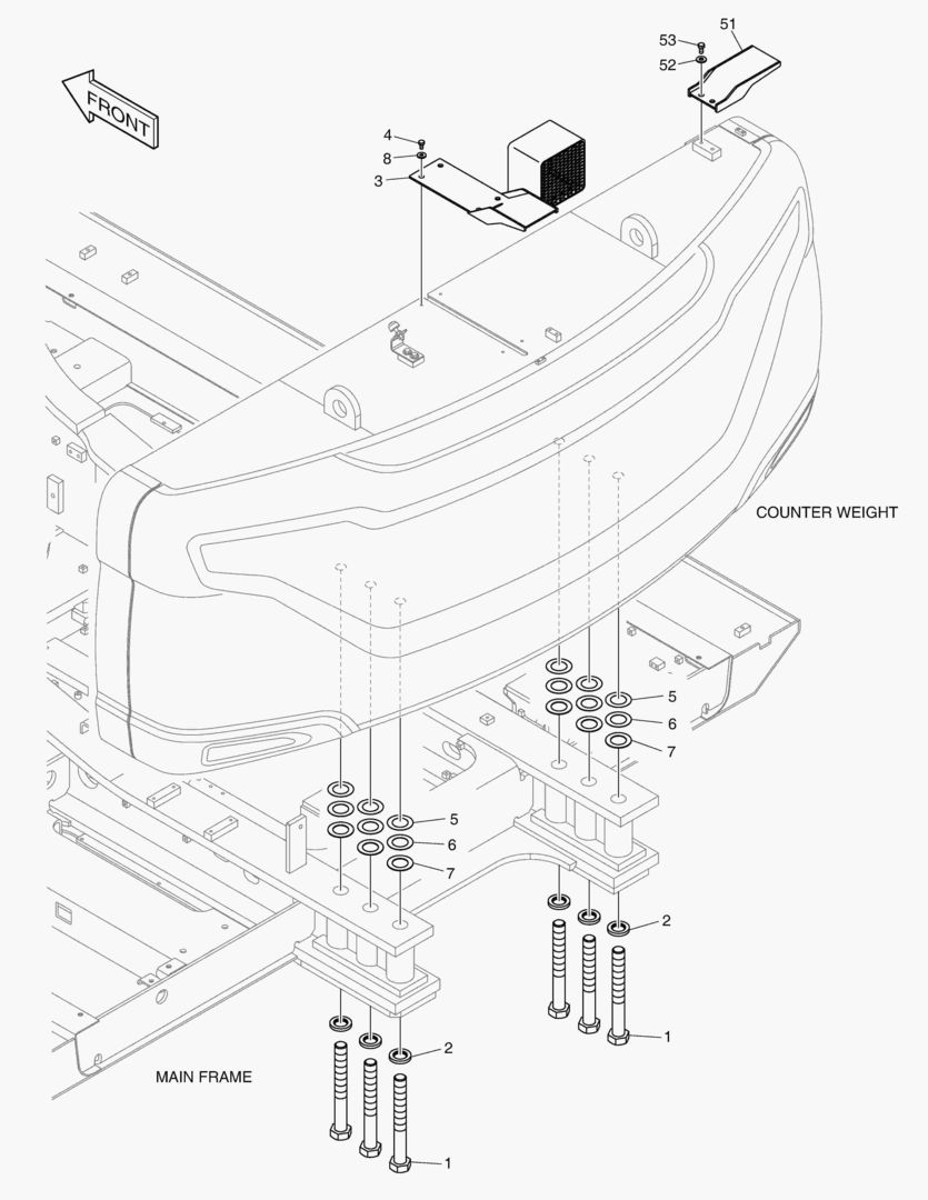 1110 COUNTER WEIGHT INSTALL