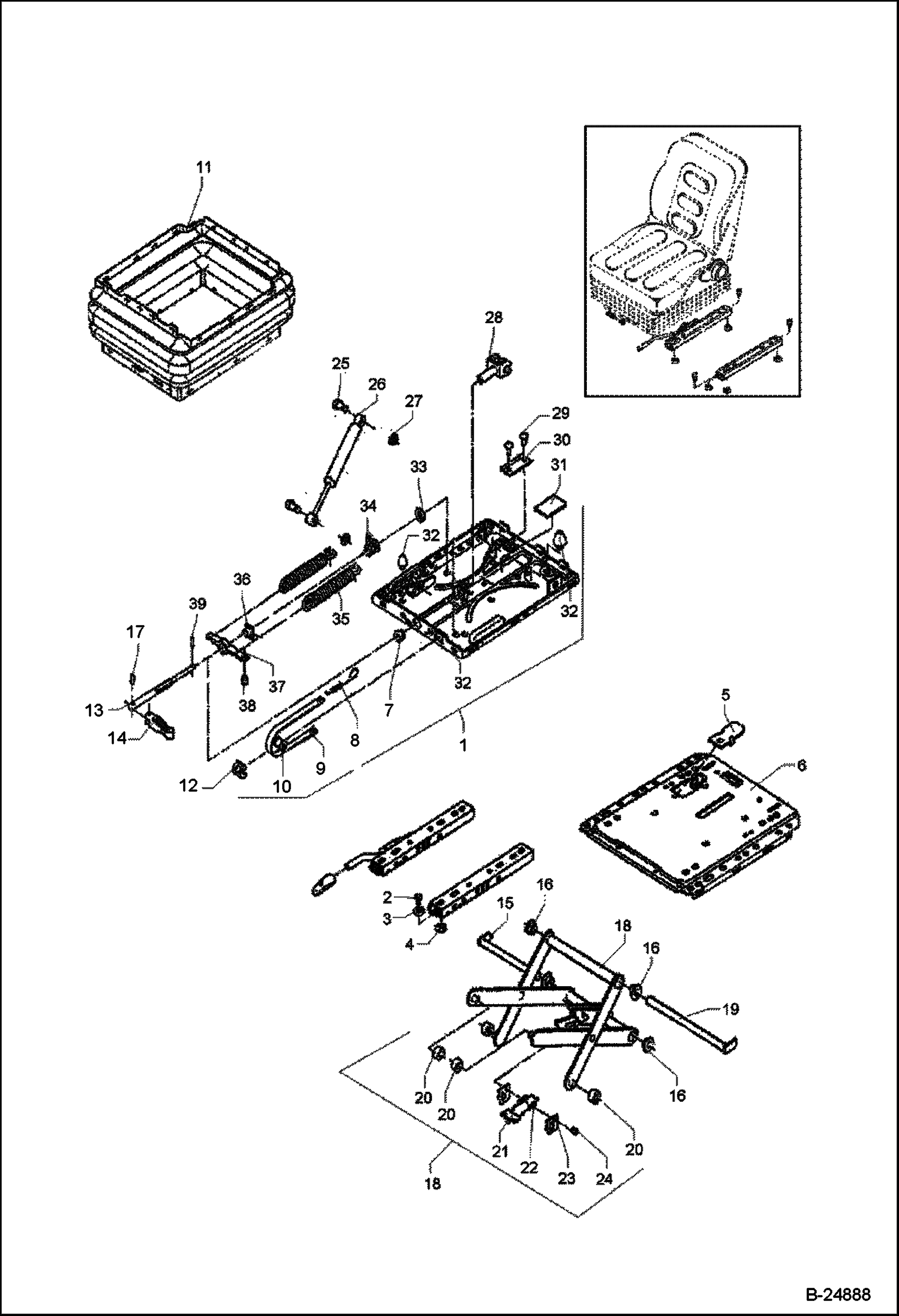 КРЕСЛО ОПЕРАТОРА ПОДВЕСКА MSG 85