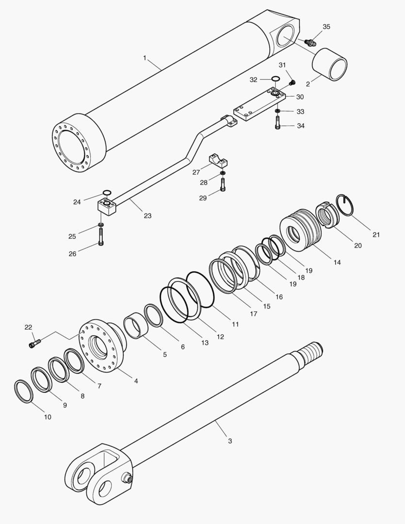 ГИДРОЦИЛИНДР ПОДЪЕМА-ПРАВОСТОРОННИЙ