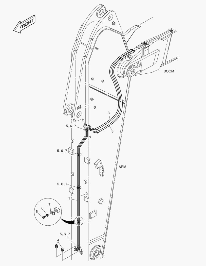 ГИДРОСИСТЕМА РУКОЯТИ - РУКОЯТЬ 3.0 м (БЫСТРОУСТАНАВЛИВАЕМЫЙ ФИКСАТОР)