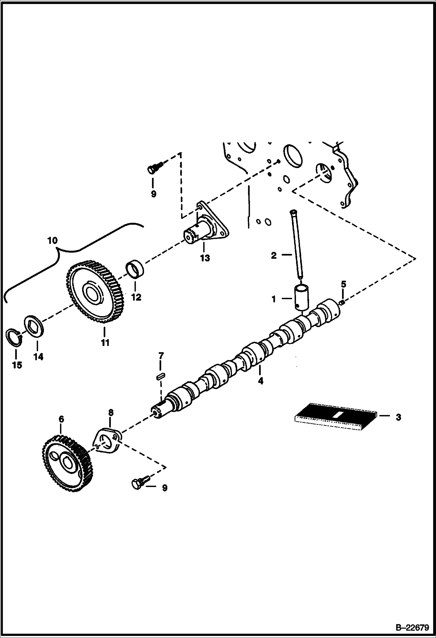 Схема РАСПРЕДЕЛИТЕЛЬНЫЙ ВАЛ (KUBOTA - V2203 2EB - TIER II REPLACEMENT)