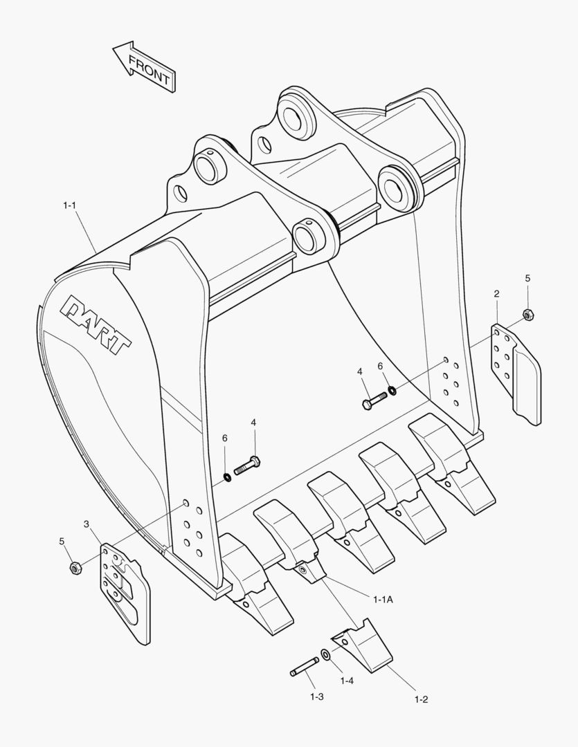 Спецтехника 6420 BUCKET - 1.42mВі(48`) - SIDE PIN