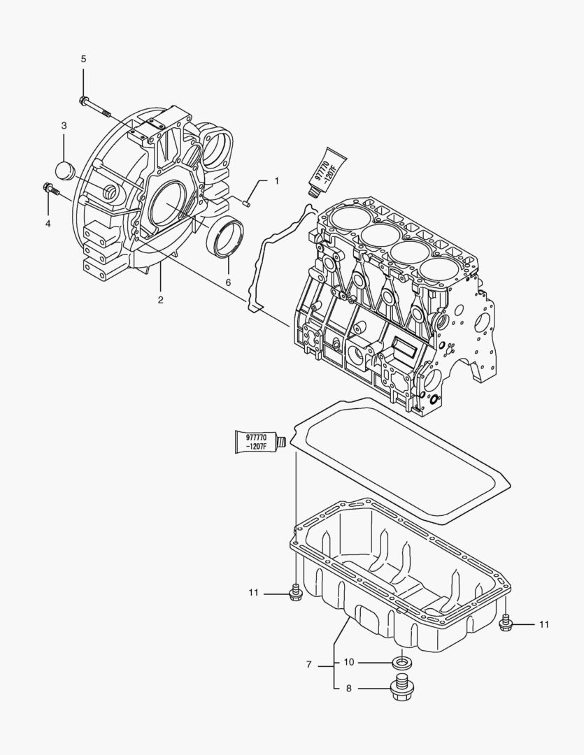 072 FLYWHEEL HOUSING & OIL PAN [1681~]