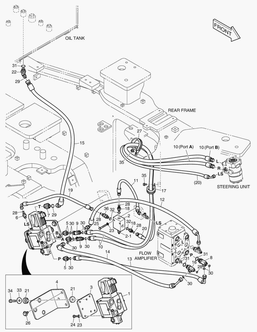 5310 STEERING PIPING - ELECTRIC [10001~10050]