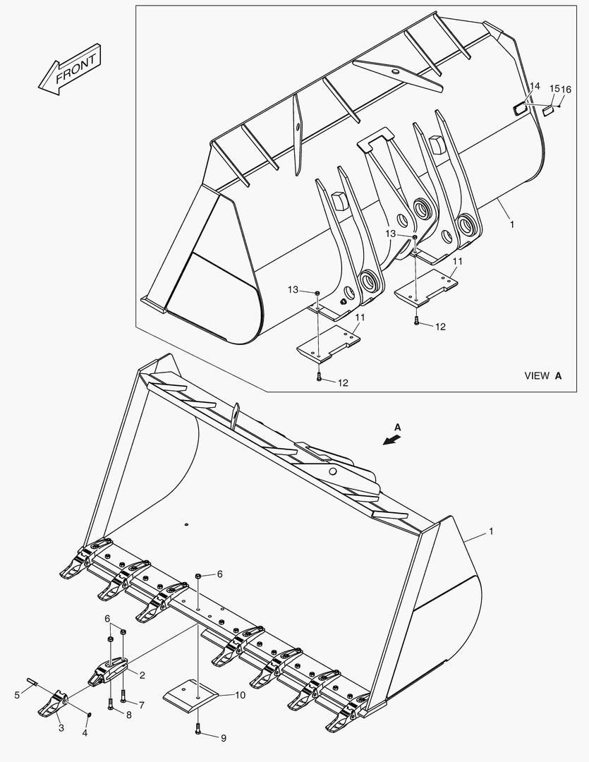 5971 BUCKET - 5.7гЋҐ TOOTH(SEGMENT EDGE) [10079~]
