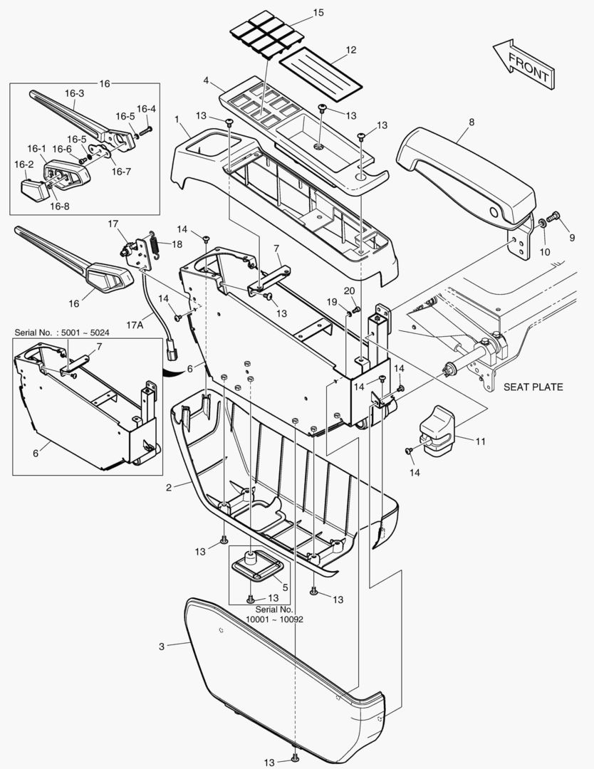 6300 CONTROL STAND - L.H(ROPS) [5001~5210]