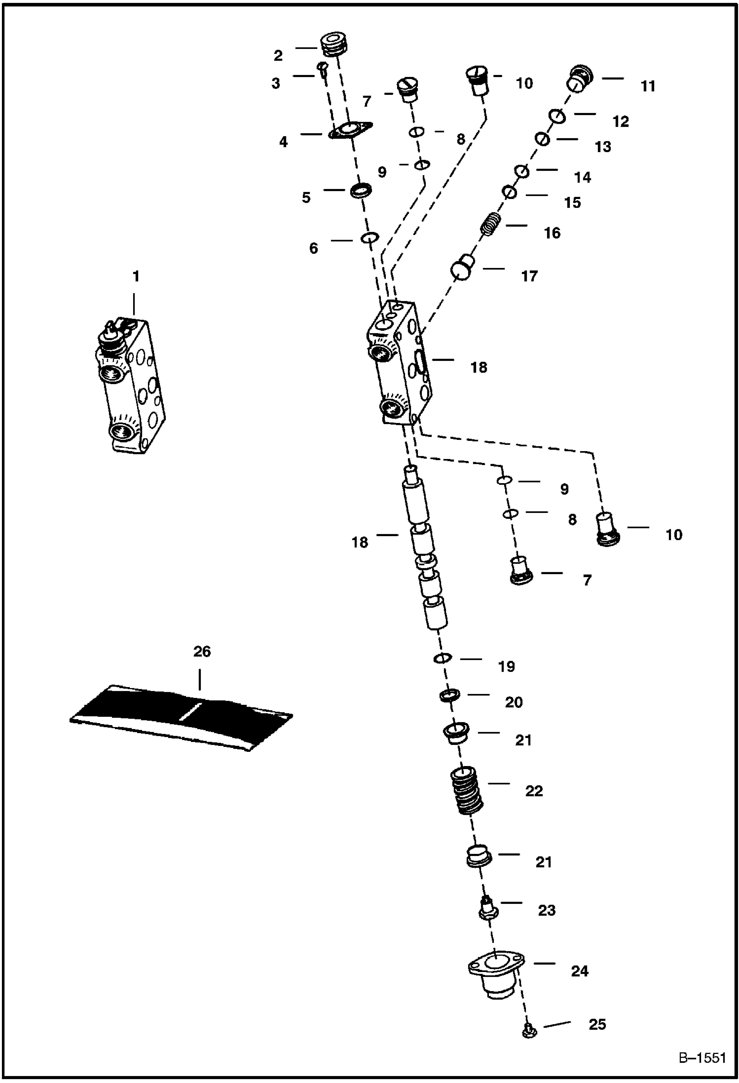 ЭКСКАВАТОР-ПОГРУЗЧИК (СЕКЦИЯ РАСПРЕДЕЛИТЕЛЯ - ПОВОРОТ) (914A)