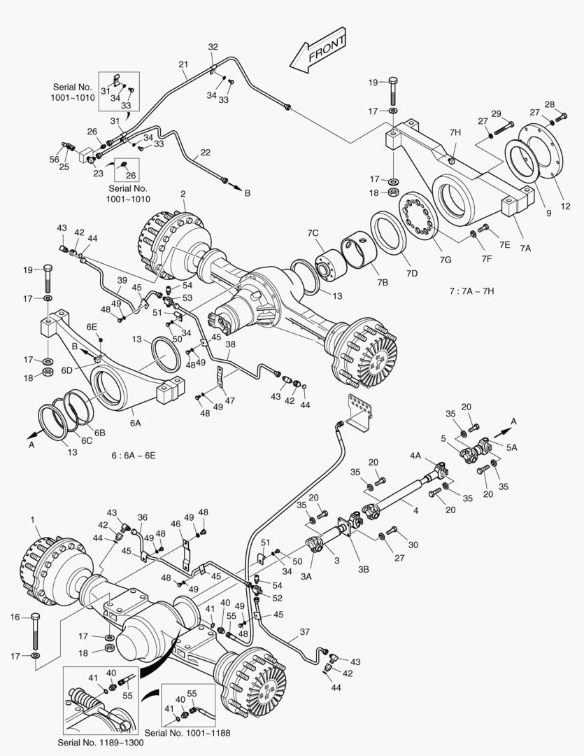1160 AXLE & DRIVE SHAFT-SUPER MAX. TRAC