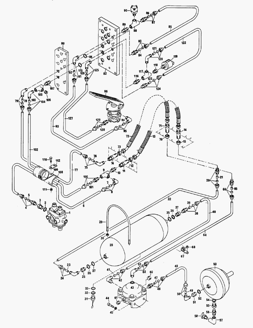 G043-1 BRAKE SYSTEM; REAR VEHICLE