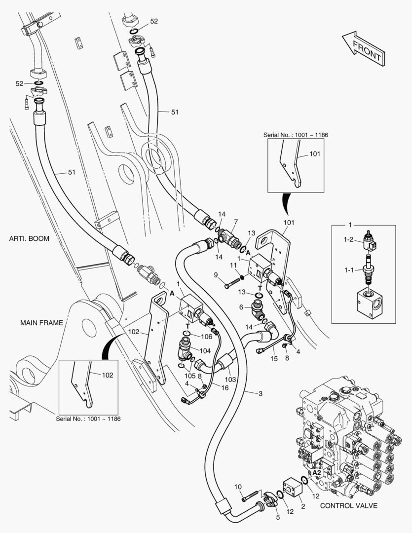 2 ТРУБОПРОВОДА - СТРЕЛА С ИЗМЕНЯЕМОЙ ГЕОМЕТРИЕЙ