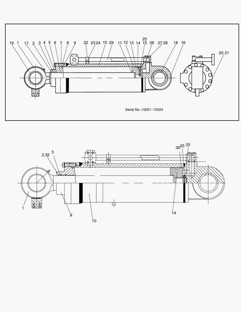 3300 BUCKET CYLINDER(TY&MEC)