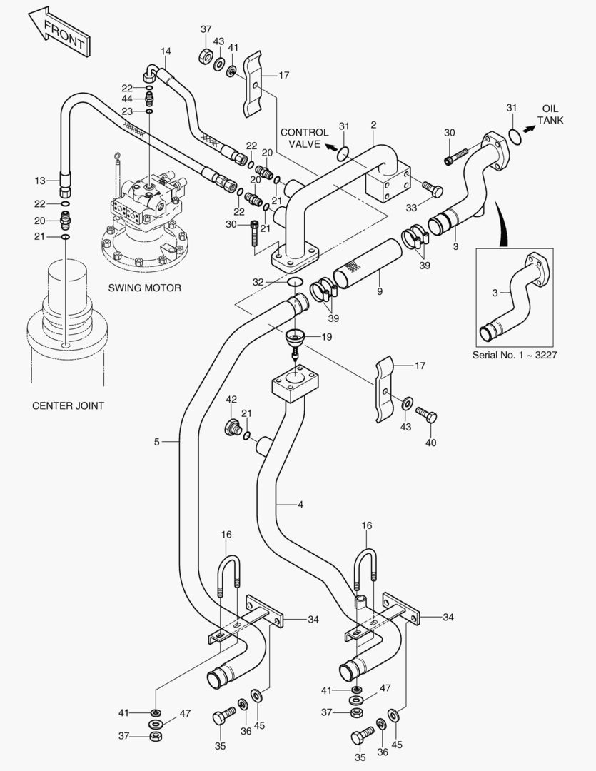 Схема ТУБОПРОВОД МАСЛЯНОГО РАДИАТОРА(2)