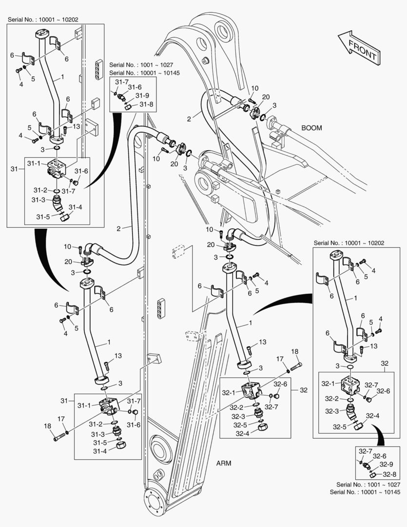 6240 ARM PIPING - ONE & TWO WAY(ARM 3.2m)