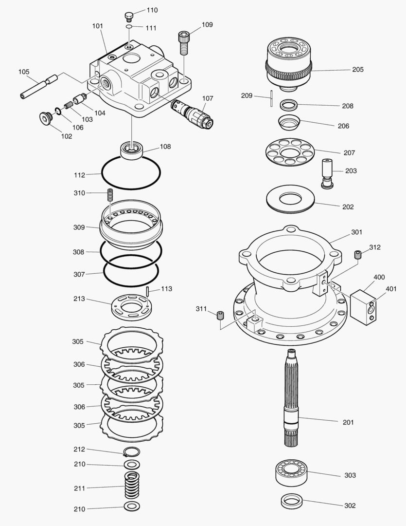 ГИДРОМОТОР ПОВОРОТА ПЛАТФОРМЫ