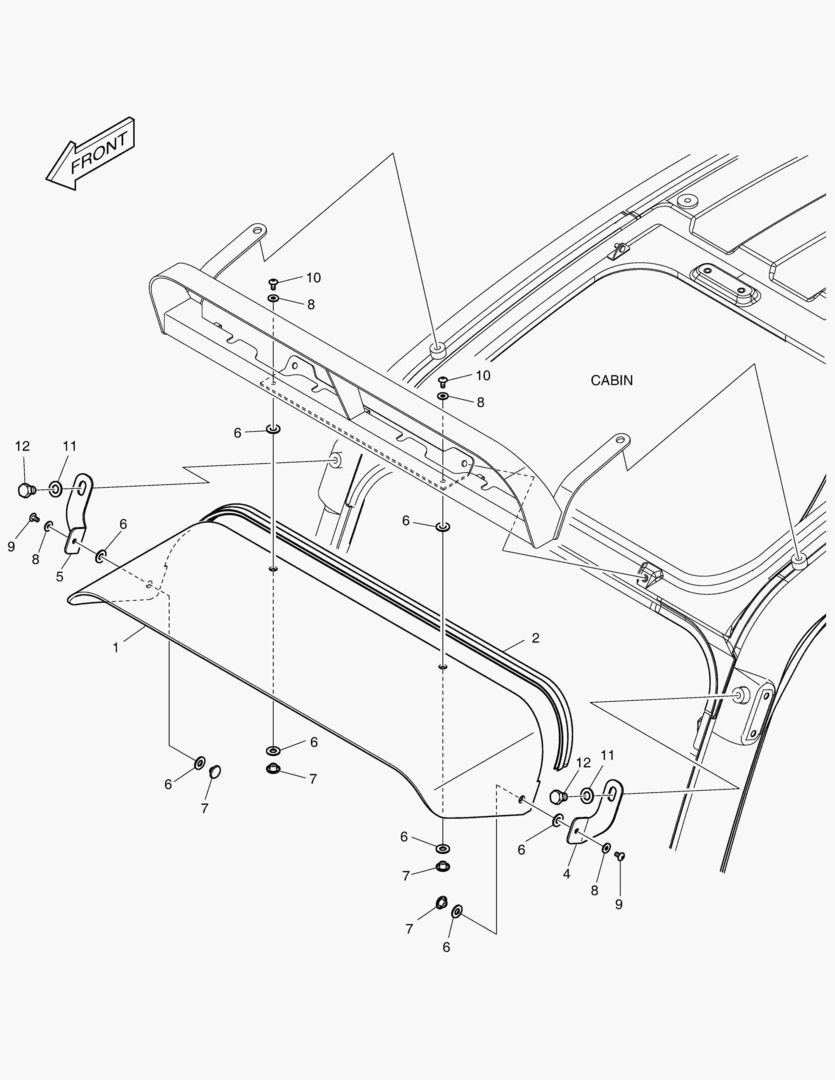 6360 RAIN SHIELD & LAMP MOUNTING