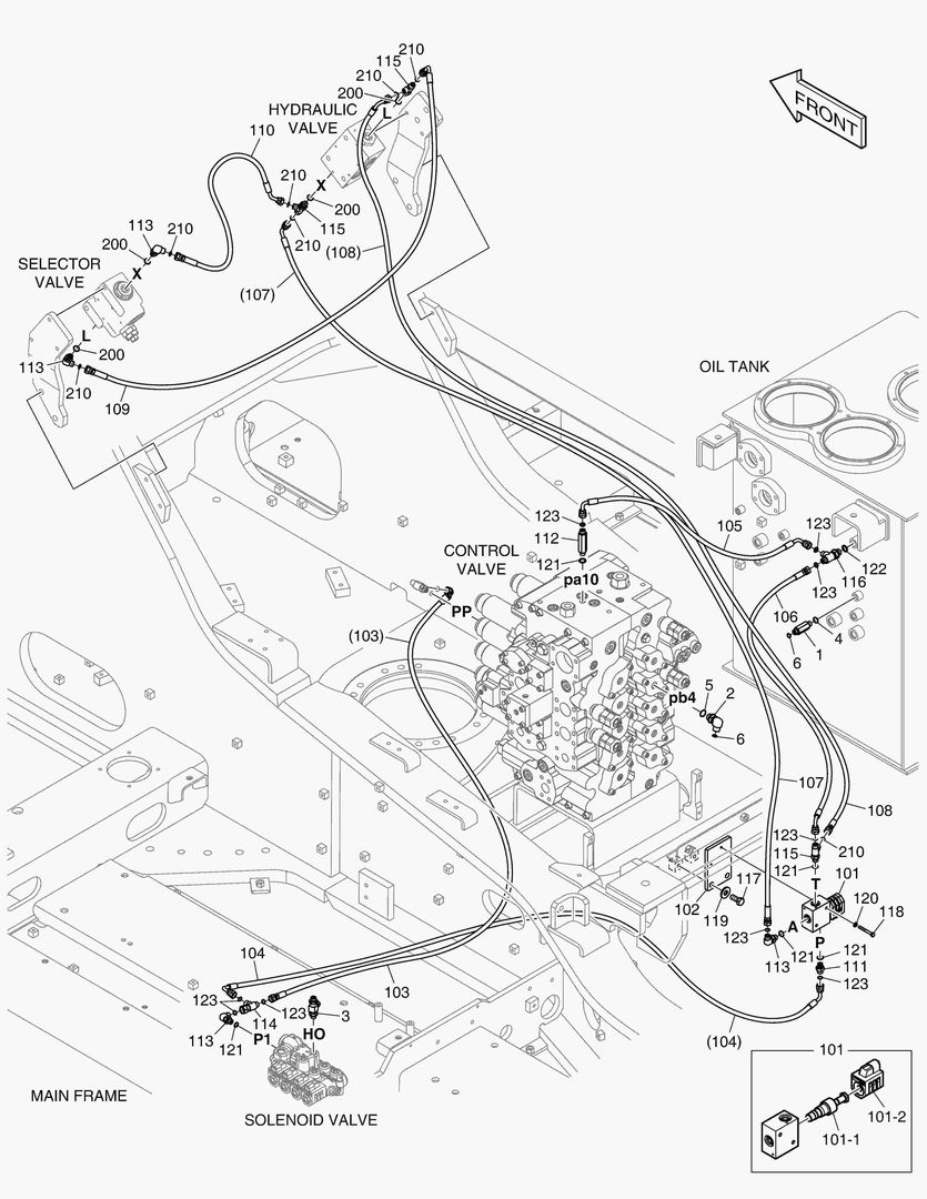 ТРУБОПРОВОД СЕРВОУПРАВЛЕНИЯ - 2 ПУТИ