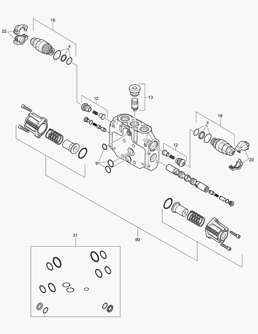 КОРПУС РУКОЯТИ - РЕГУЛИРУЮЩИЙ КЛАПАН