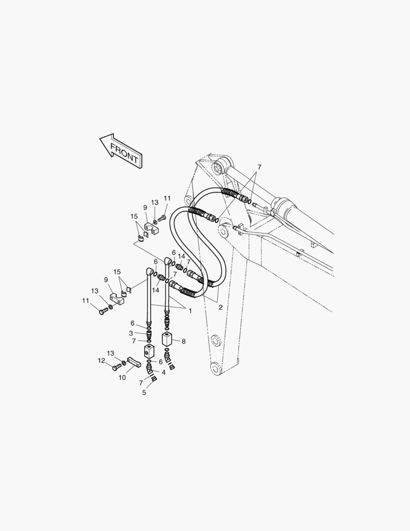 ГИДРОСИСТЕМА РУКОЯТИ-РУКОЯТЬ 2.5 м(ОДИН ПУТЬ)