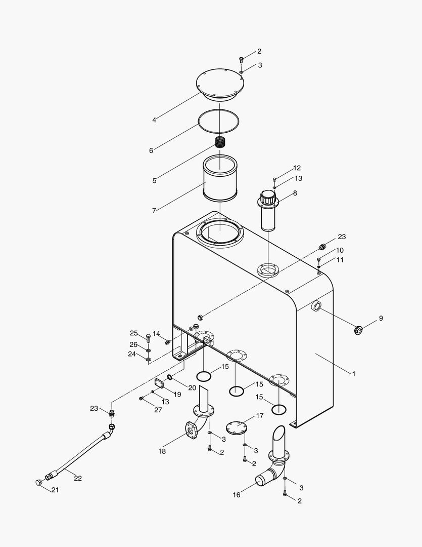 Спецтехника 5940 OIL TANK-MECHANICAL LEVER [10154~] - главное фото
