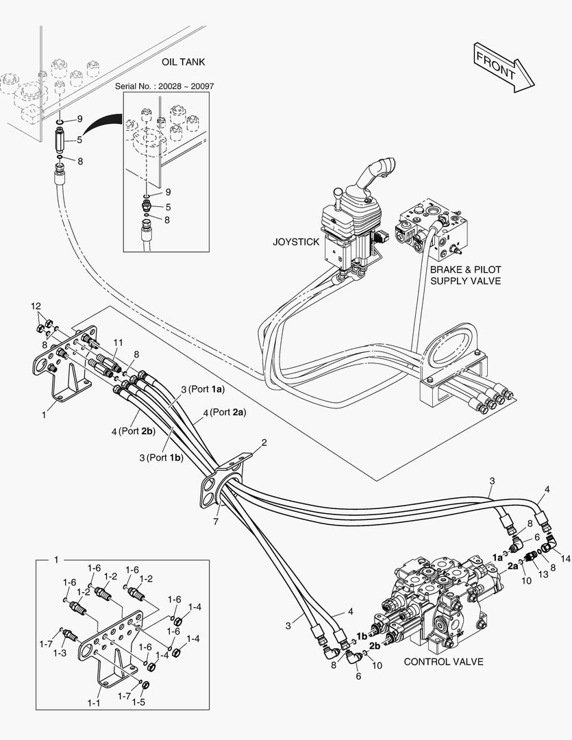 ТРУБОПРОВОД СЕРВОУПРАВЛЕНИЯ - 2 КАТУШКИ