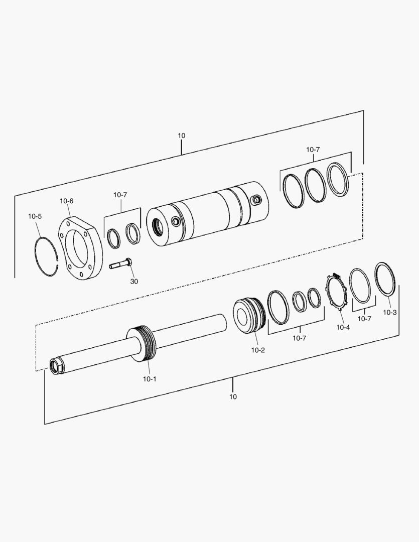 Спецтехника 4790 STEERING CYLINDER - FRONT AXLE(WIDE) [1082~] - главное фото