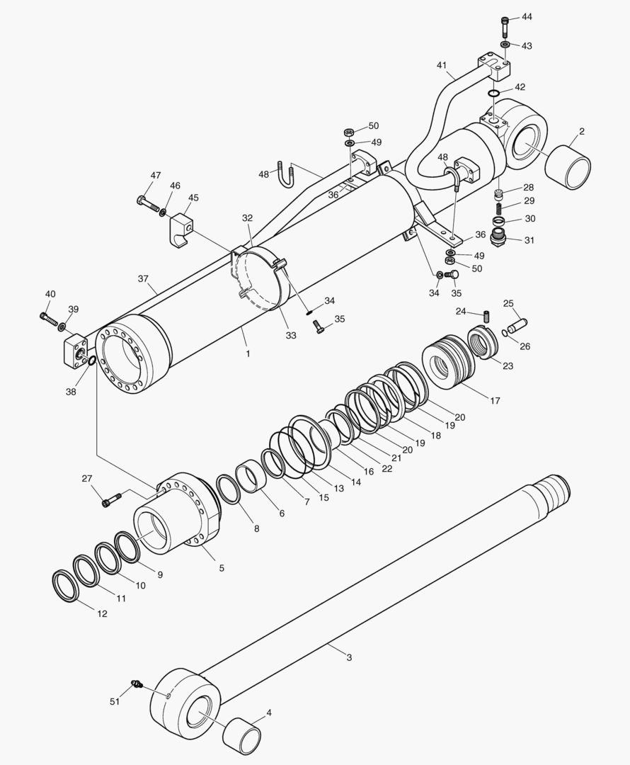 Спецтехника 4350 ARM CYLINDER - ARTI. BOOM(ARM 2m) [5001~7811]