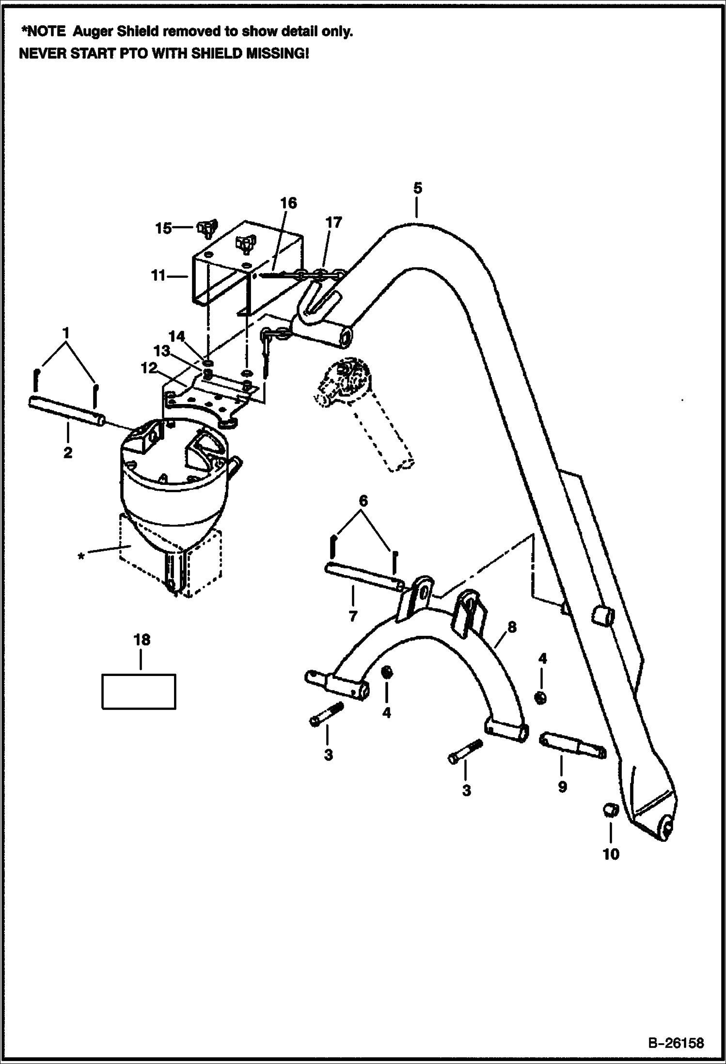 БУР ГИДРАВЛИЧЕСКИЙ (УСТРОЙСТВО СЦЕПКИ И СТРЕЛА) (3PTA A1G3)